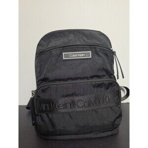 Black Calvin Klein Backpack Handbag Ghost LOGO Msrp $178 NWOT